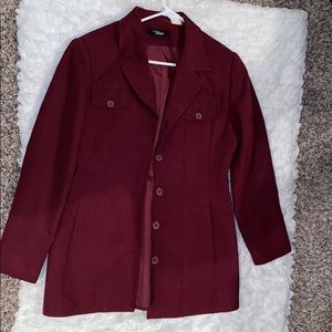 Burgundy blazer worn once